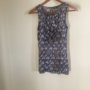 Mexx tank top blouse grey print medium